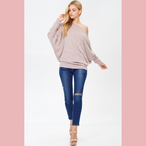 Off The Shoulder Sweater - Picture 3 of 5